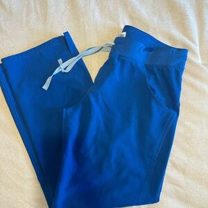 Figs Royal Blue Straight Leg Scrub Bottoms